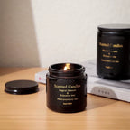 1Pc Scented Candles, Black Glass Jar Western Classic Dinner Props, Photography Anniversary Birthday Gift