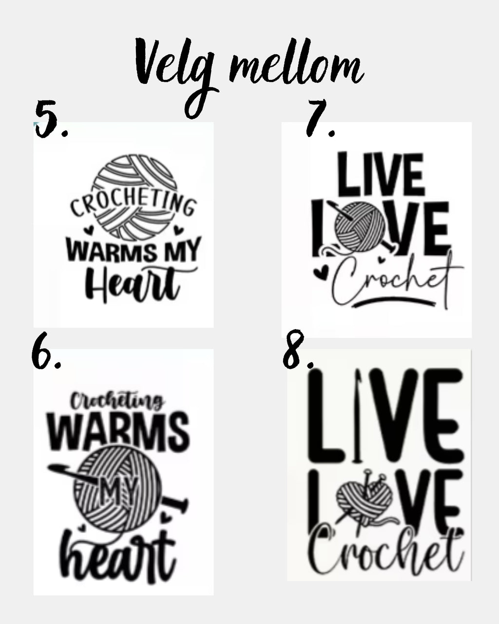 Heklemappe med glidelås og print