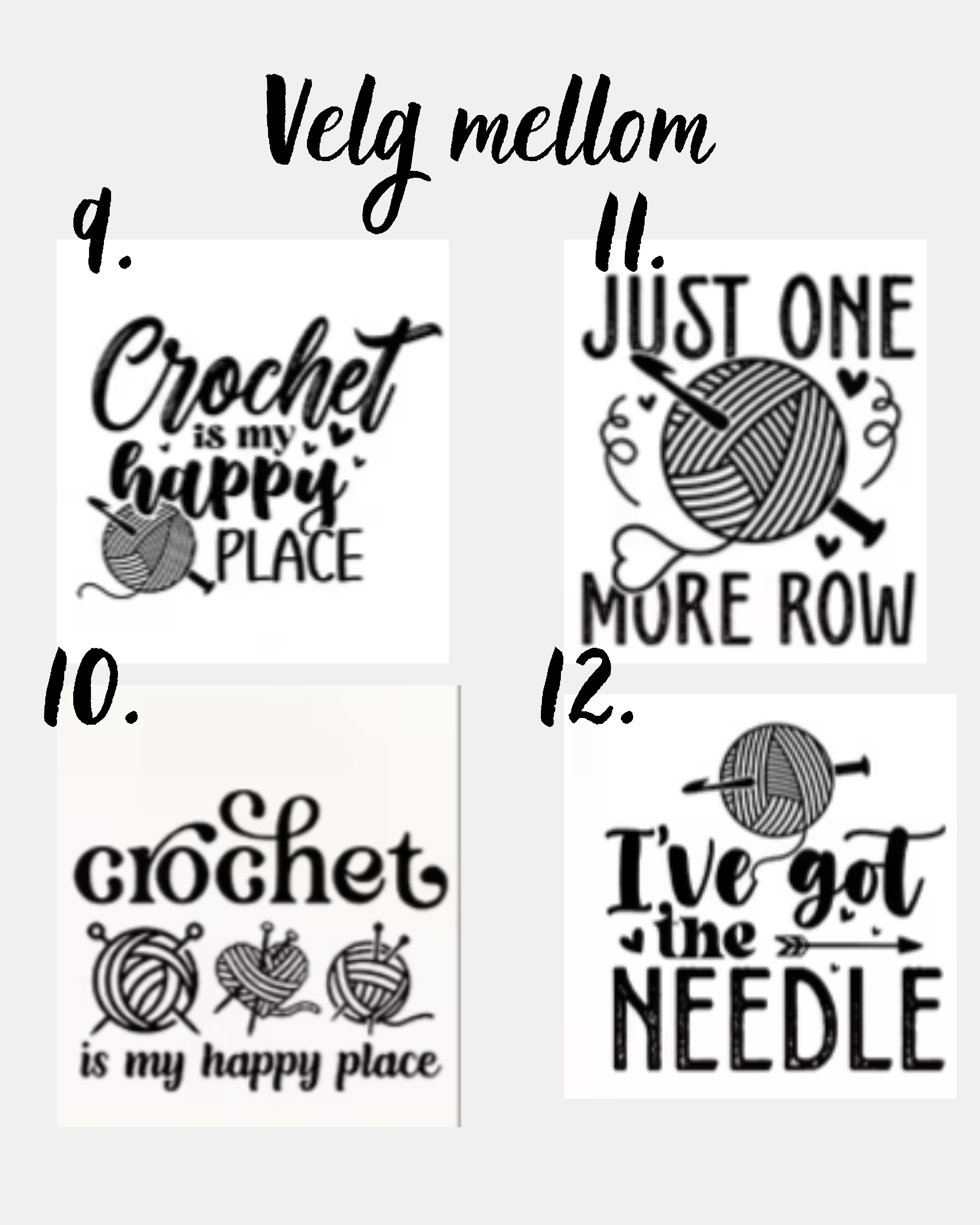 Heklemappe med glidelås og print