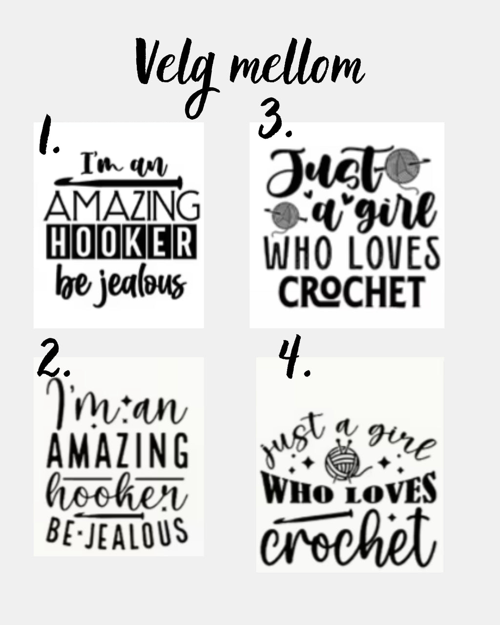 Heklemappe med glidelås og print